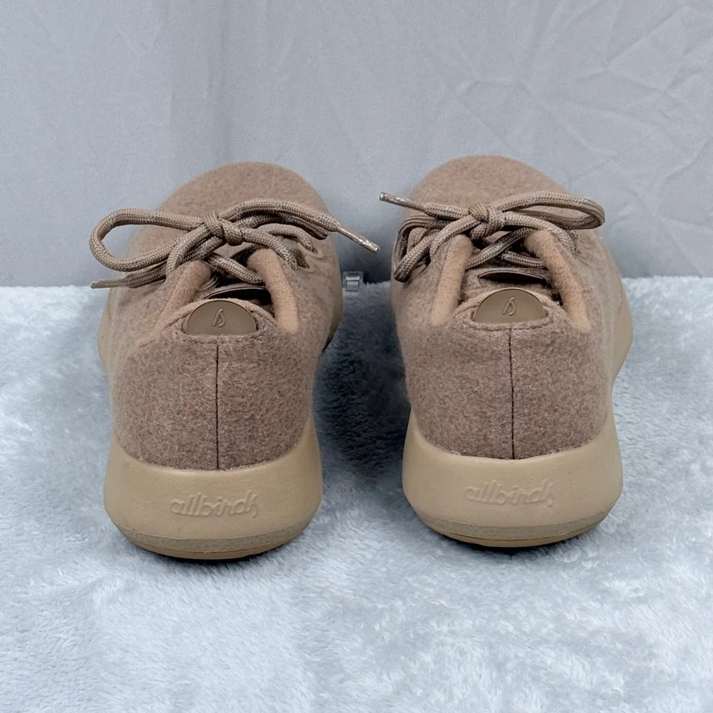 Allbirds Wool Runners Shoes Women 9 Tan Merino Wool Low Top Sneakers Running